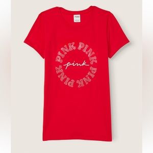 NIB VS PINK TEE SHIRT WITH BLING